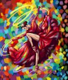 Картина по номерам "Танцовщица в красном" в кор. PAINTING BY NUMBERS  40см*50см /10/