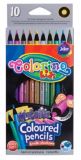 Олівці кольорові круглі 10 кольорів металік COLORINO