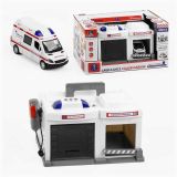 Гараж «Швидка допомога» авто метал. рація, світло, звук, (37*25*20см.)в кор. /8/ Гараж «Швидка допомога» авто метал. рація, світло, звук, (37*25*20см.)в кор. /8/