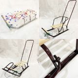 Санки дитячі з відкидною спинкою та підставкою д/ніг БОРДО+РУЧКА (4 поздовжні планки  сосна) в упак.