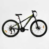Велосипед Спортивний CORSO «PRIMO» 26" дюймів  рама алюмінієва 13``, обладнання SAIGUAN 21 швидкість, зібран на 75% /1/