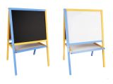 Мольберт 2-стор. з полицею, магнітний 100*66см (поле 60*45см), фарбований жовто-блакитний