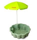 Пісочниця - басейн "Квітка" з парасолькою, бірюзова Фламінго, діаметр 80 см /1/