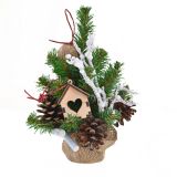 Ялинка Yes! Fun h-0,25 м з прикрасами "Будиночок у лісі"