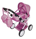 Коляска для ляльки CARRELLO UNICO 9346 ROSE з сумкою метал.кор.45*15*36,5 /1/