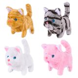 М'яка інтерактивна кошеня ходить, нявкає, рухає головою і хвостом 4 мікс 15*8*12см /140/