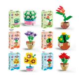 Конструктор квіти в горщику, від 36дет, 6 видів, в кор-ці, 8-12-3,5см /288/