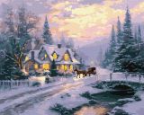 Набір для розпису по номерах "Новорічний спокій" 40х50см