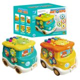Музичний Автобус  "WToys", 2 кольори, ОЗВУЧ. УКР. МОВОЮ, 5 казок, 10 пісень, 10 скоромовок, 10 загадок, підсвічування, лабіринти, барабан, каталка, в кор. /60-2/