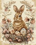 Набір для розпису по номерах "Великодній кролик 2" 40х50см